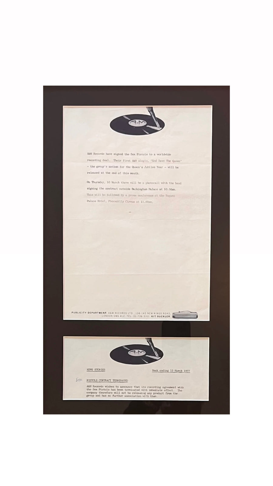 God Save The Queen A&M Press Statements