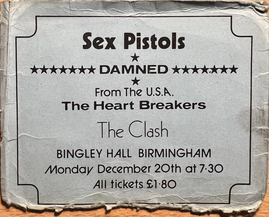 Sex Pistols Birmingham Anarchy Tour Ticket