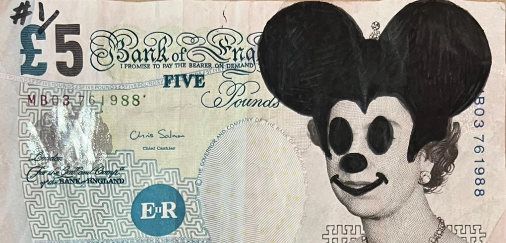 Dismaland Micky Mouse £5 Note