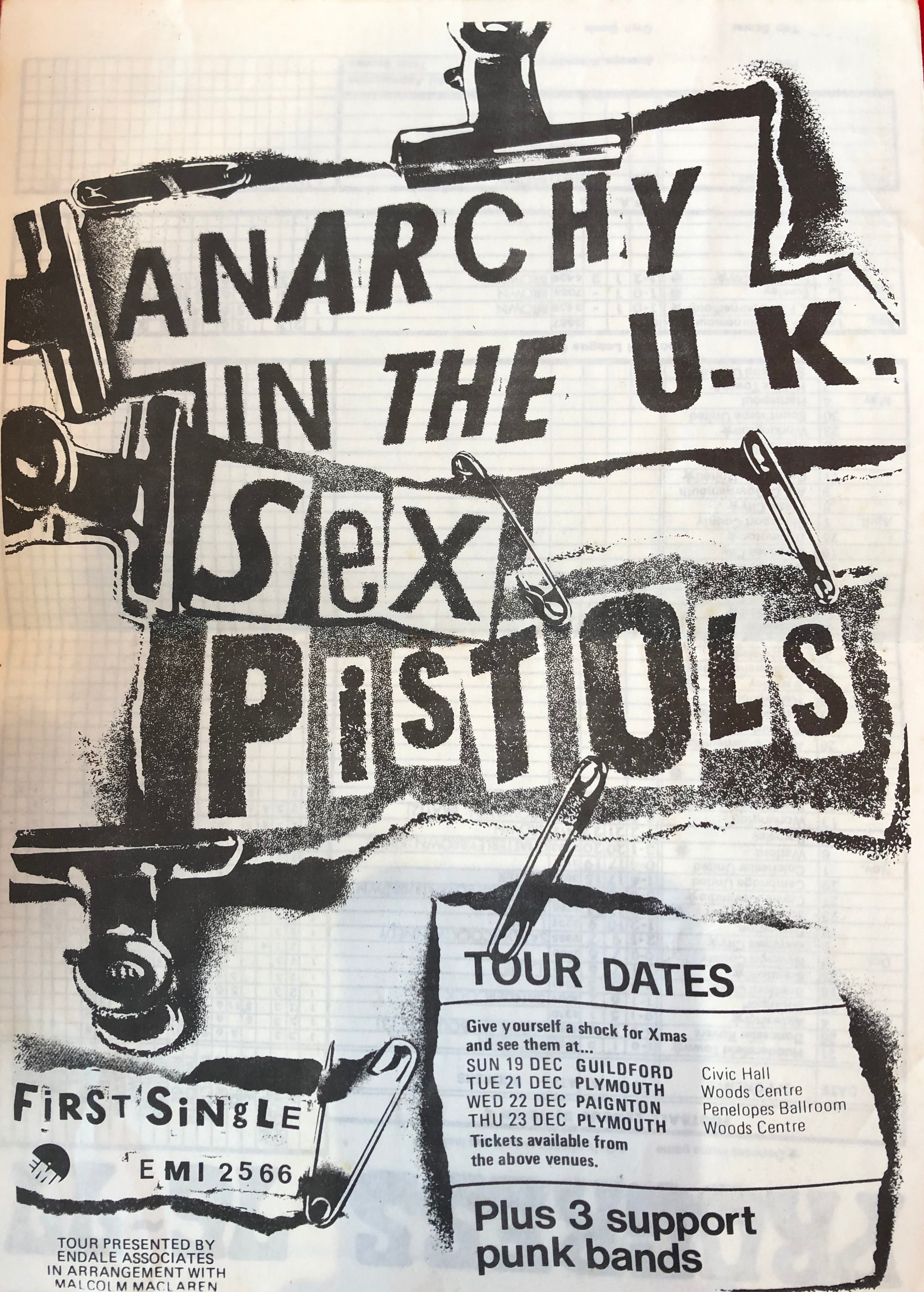 Anarchy In The UK Original Flyer – Eddie Lock